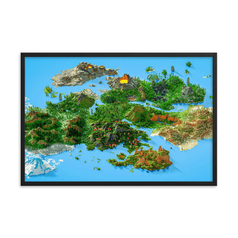 IRALAYA | BlockUHD | Minecraft Poster | Framed - Varuna’s Minecraft Posters