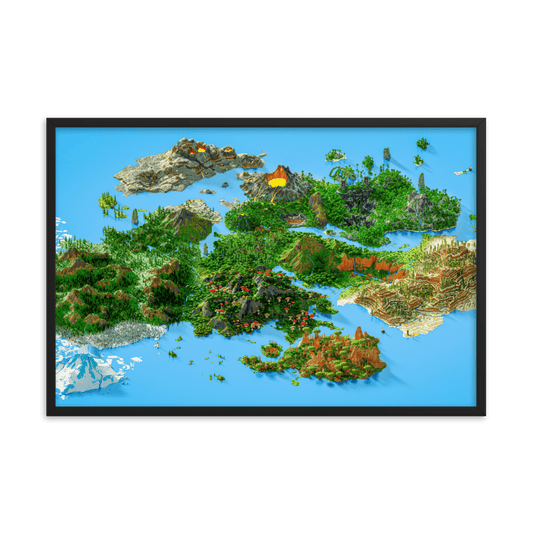 IRALAYA | BlockUHD | Minecraft Poster | Framed - Varuna’s Minecraft Posters